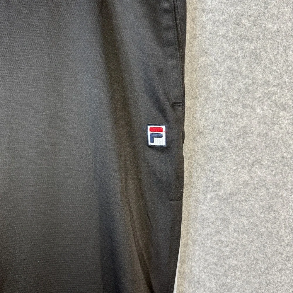Fila Men's‎ Black Athletic Track Pants with White Stripe Side Size 3XL